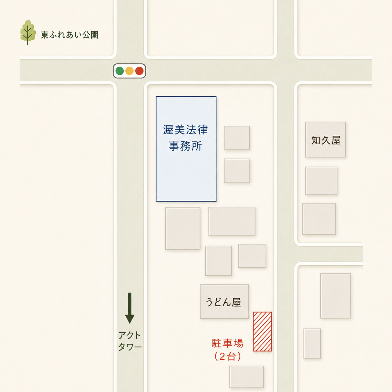 駐車場位置の案内地図